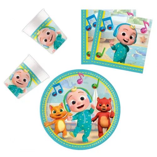  CoComelon party szett 36 db-os 23 cm-es tányérral