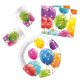  Sparkling Balloons, Lufis party szett 36 db-os 23 cm-es tányérral