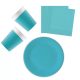  Unicolour Tirquoise, Kék party szett 36 db-os 23 cm-es tányérral