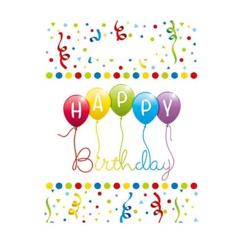Happy Birthday Streamers ajándéktasak 6 db-os