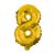 Arany Gold mini 8-as szám fólia lufi 33 cm
