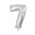 Ezüst Silver 7-es szám fólia lufi 10 cm