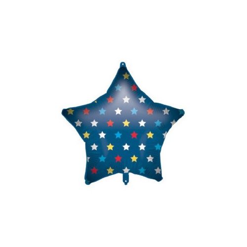 Csillag Blue Star fólia lufi 46 cm