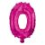 Rózsaszín Hot Pink 0-ás szám fólia lufi 95 cm