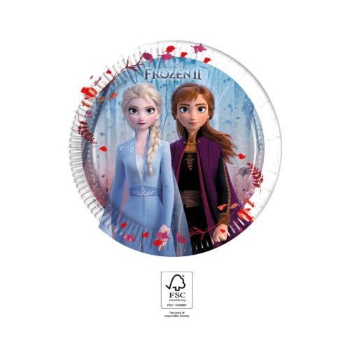 Disney Jégvarázs Leaf papírtányér 8 db-os 20 cm FSC