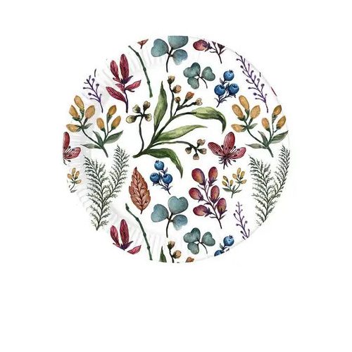 Virág Herbs papírtányér 8 db-os 23 cm