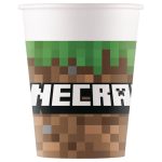 Minecraft Green papír pohár 8 db-os 200 ml FSC