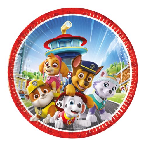 Mancs Őrjárat Rescue Heroes papírtányér 8 db-os 23 cm FSC