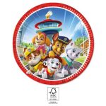 Mancs Őrjárat Rescue Heroes papírtányér 8 db-os 23 cm FSC