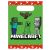 Minecraft Green papír ajándéktasak, ajándékzacskó 4 db-os