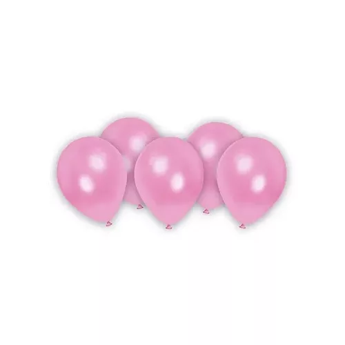 Rózsaszín Metallic Pastel Pink léggömb, lufi 8 db-os
