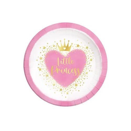 Hercegnők Little Princess papírtányér 8 db-os 23 cm FSC