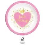 Hercegnők Little Princess papírtányér 8 db-os 23 cm FSC