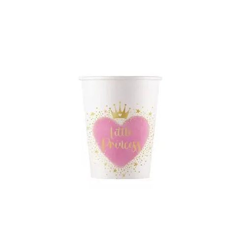 Hercegnők Little Princess papír pohár 8 db-os 200 ml FSC 