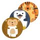 Állatos Zoo papírtányér 8 db-os 23 cm FSC 