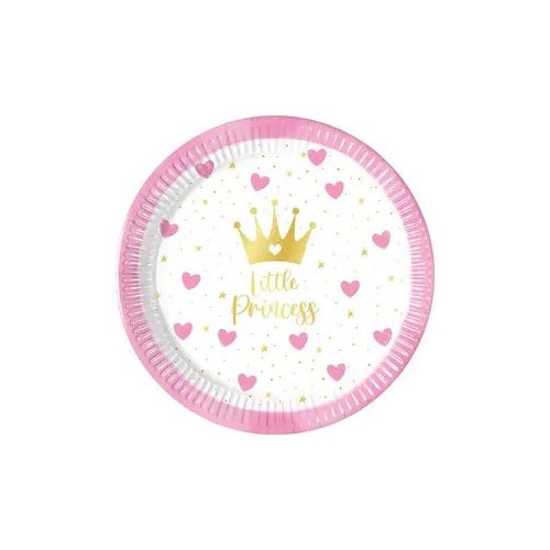 Hercegnők Little Princess papírtányér 8 db-os 20 cm FSC