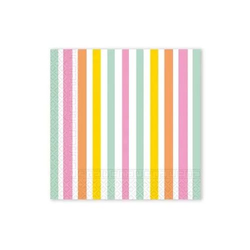Színes Pastel Stripes szalvéta 20 db-os 33x33 cm FSC