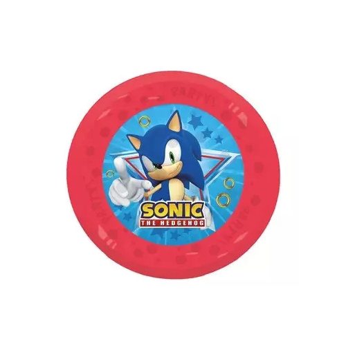 Sonic a sündisznó Sega micro prémium műanyag lapostányér 4 db-os szett 21 cm
