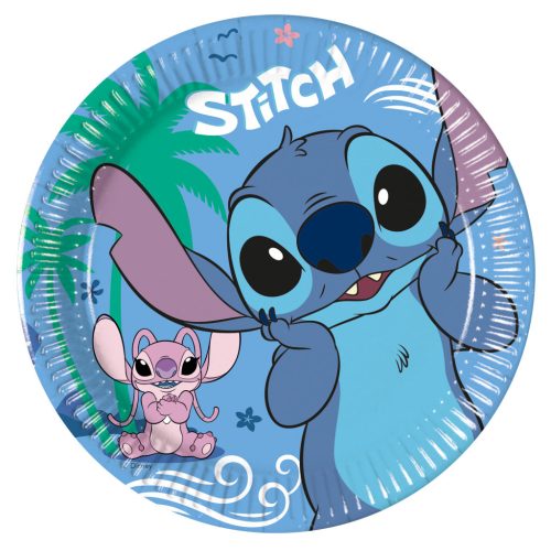 Disney Lilo és Stitch, A csillagkutya Angel papírtányér 8 db-os 20 cm FSC