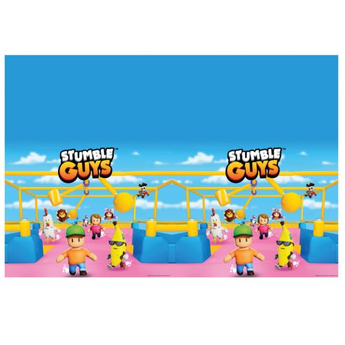 Stumble Guys Chaos Runner műanyag asztalterítő 120x180 cm