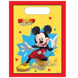   Disney Mickey Jump Into Fun műanyag ajándéktasak, ajándékzacskó 6 db-os