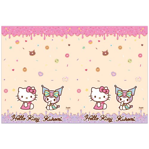 Hello Kitty Kuromi műanyag asztalterítő 120x180 cm
