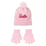 Barbie Pink flitteres gyerek sapka + kesztyű szett 52-54 cm