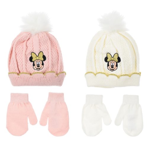 Disney Minnie Smile baba sapka + kesztyű szett 48-50 cm