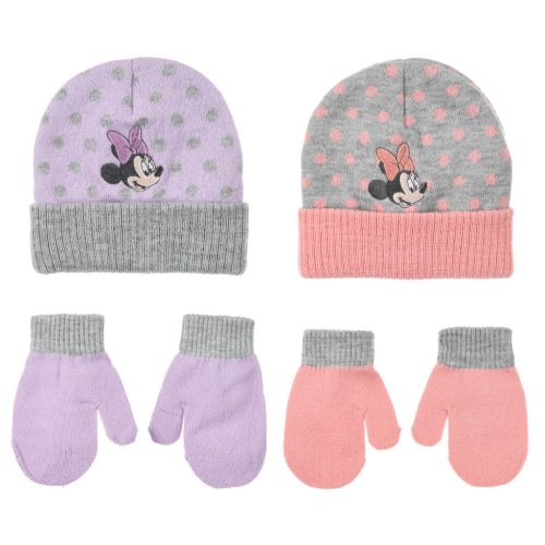 Disney Minnie Dots baba sapka + kesztyű szett 48-50 cm