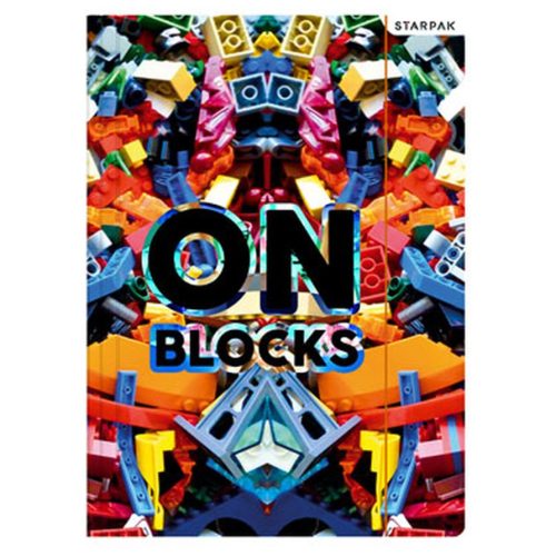 Bricks, Lego mintázatú A/4 gumis mappa