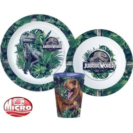   Jurassic World étkészlet, micro műanyag szett, pohárral 260 ml