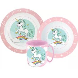   Unikornis Range étkészlet, micro műanyag szett bögrével 350 ml