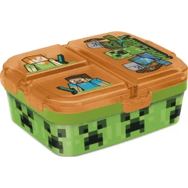   Minecraft Battle több rekeszes uzsonnás doboz, szendvicsdoboz XL