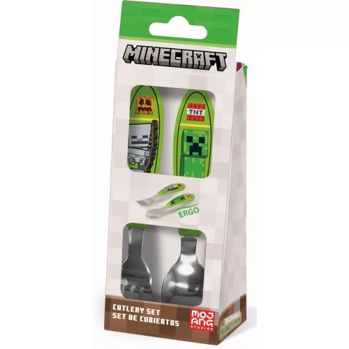 Minecraft Core fém ergo evőeszköz készlet - 2 darabos