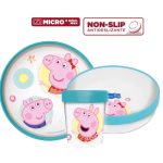 Peppa malac Core csúszásmentes étkészlet, micro műanyag szett