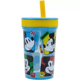   Disney Mickey Fun-Tastic szilikon szívószálas pohár 420 ml