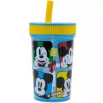  Disney Mickey Fun-Tastic szilikon szívószálas pohár 420 ml