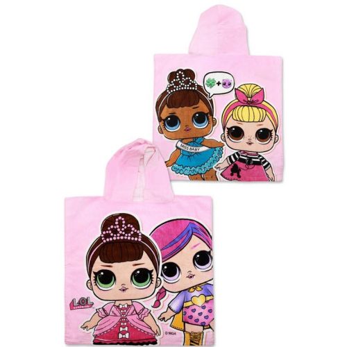 LOL Surprise Crown strand törölköző poncsó pamut 50x115 cm
